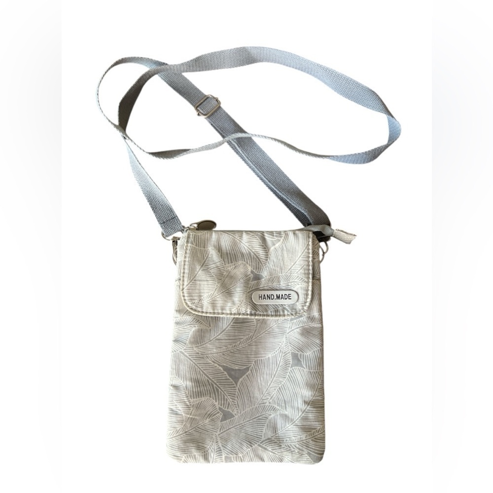Handmade floral shoulder strap sling purse